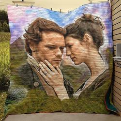 Outlander Jamie And Claire Sassenach Quilt Blanket      and Home Decor