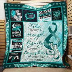 Ovarian Cancer Awareness Cl2100397Mdq Quilt Blanket and Home Decor