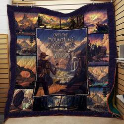Over The Mountains Quilt Blanket and Home Decor
