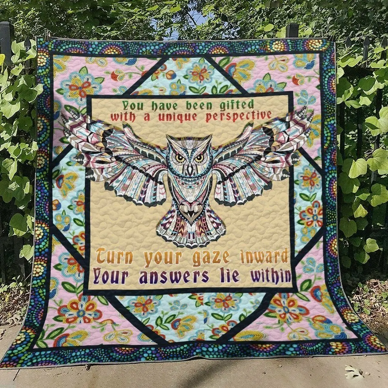 Owl Bl230722B Quilt Blanket and Home Decor