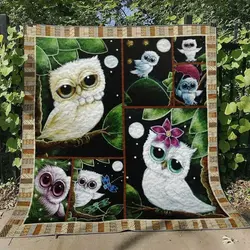 Owl Bt150710 Quilt Blanket and Home Decor