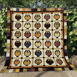Owl Bt170721 Quilt Blanket and Home Decor