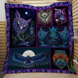 Owl Cla0810356Q Quilt Blanket and Home Decor