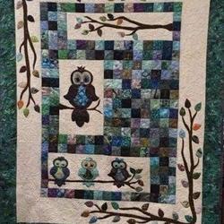 Owl Hur Quilt to and Home Decor