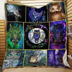 Owl Mysterious Eyes Owl Jv Quilt Derqdq and Home Decor
