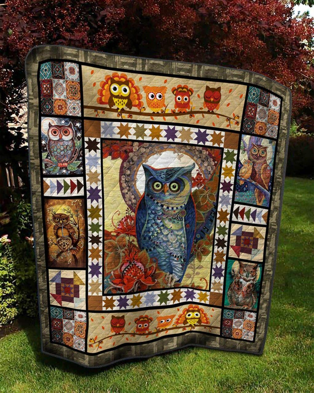 Owl Owl 1611 Quilt Blanket Dhc03011425Dd and Home Decor