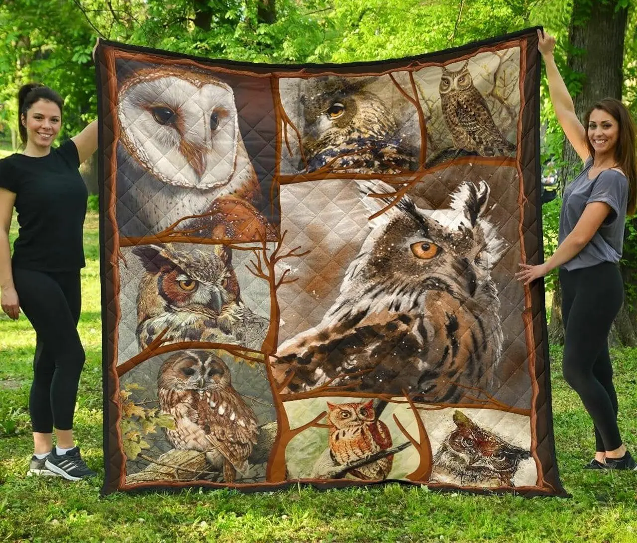 Owl Owl Oh Uwl Quilt Blanket Christmas Christmas Gifts Merry Christmas Holiday Gifts Gift Dhc03011675Dd and Home Decor