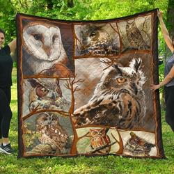 Owl Owl Oh Uwl Quilt Blanket Christmas Christmas Gifts Merry Christmas Holiday Gifts Gift Dhc03011675Dd and Home Decor