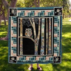 Owl Printed Quilt Blanket Dhc1501551Vt and Home Decor
