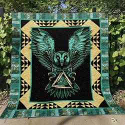 Owl Qn250717B Quilt Blanket and Home Decor