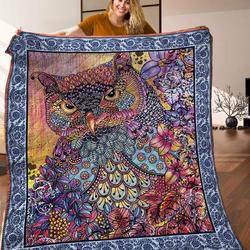Owl Quilt Blanket C9B300504Dl and Home Decor