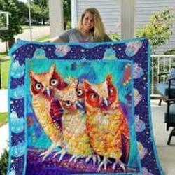 Owl Quilt Blanket Luku7L Dhc0301777Dd and Home Decor
