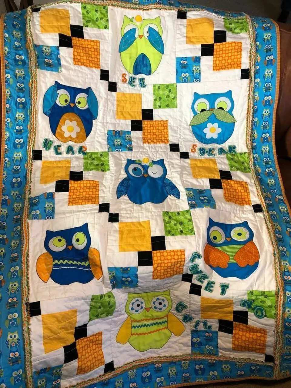 Owl Quilt Tdhap and Home Decor