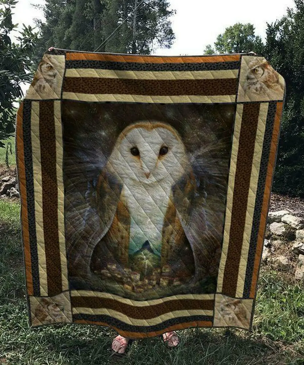 Owl Quilt V14 Design By Exrain and Home Decor