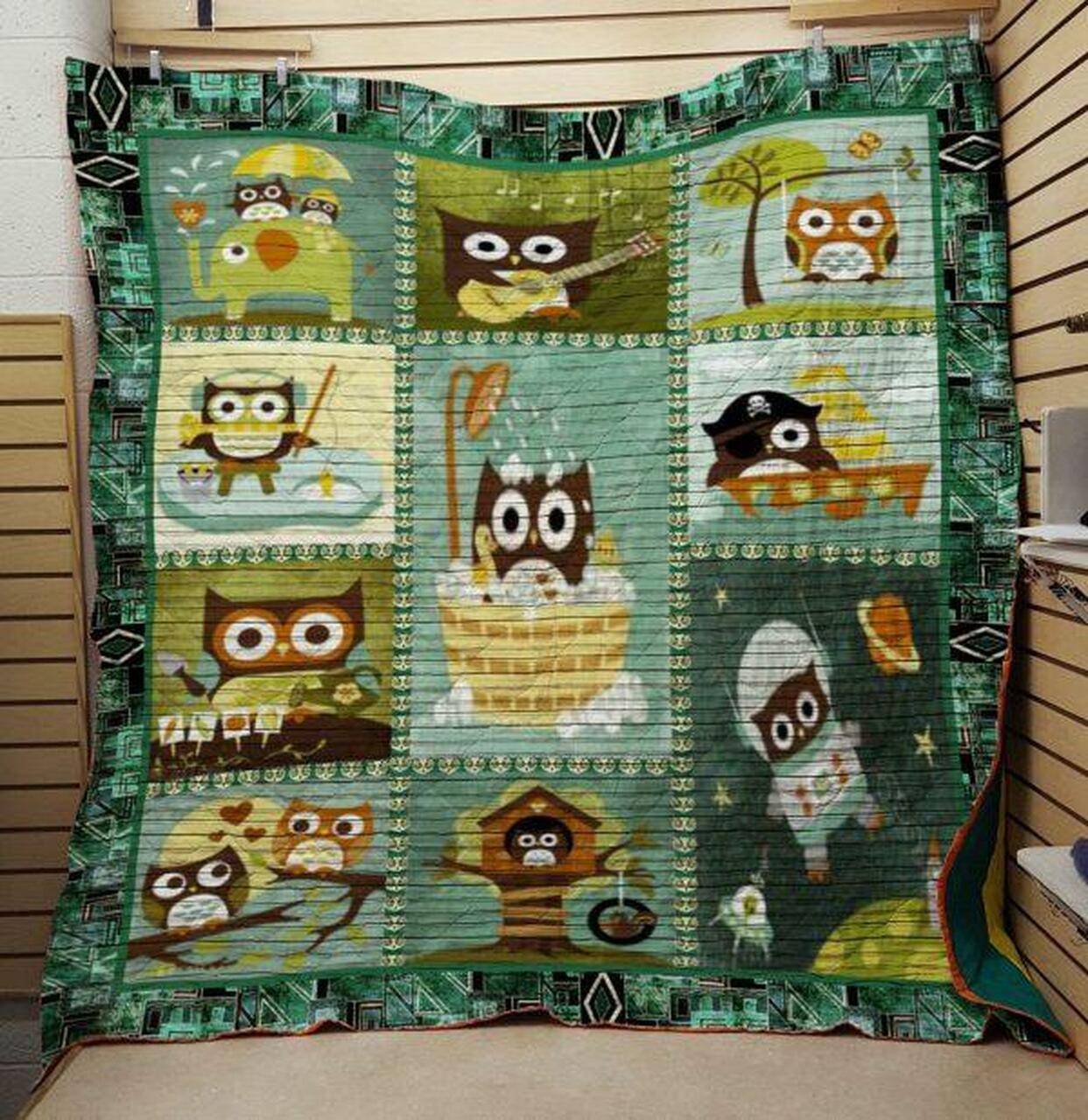 Owl: Take A Shower Quilt and Home Decor