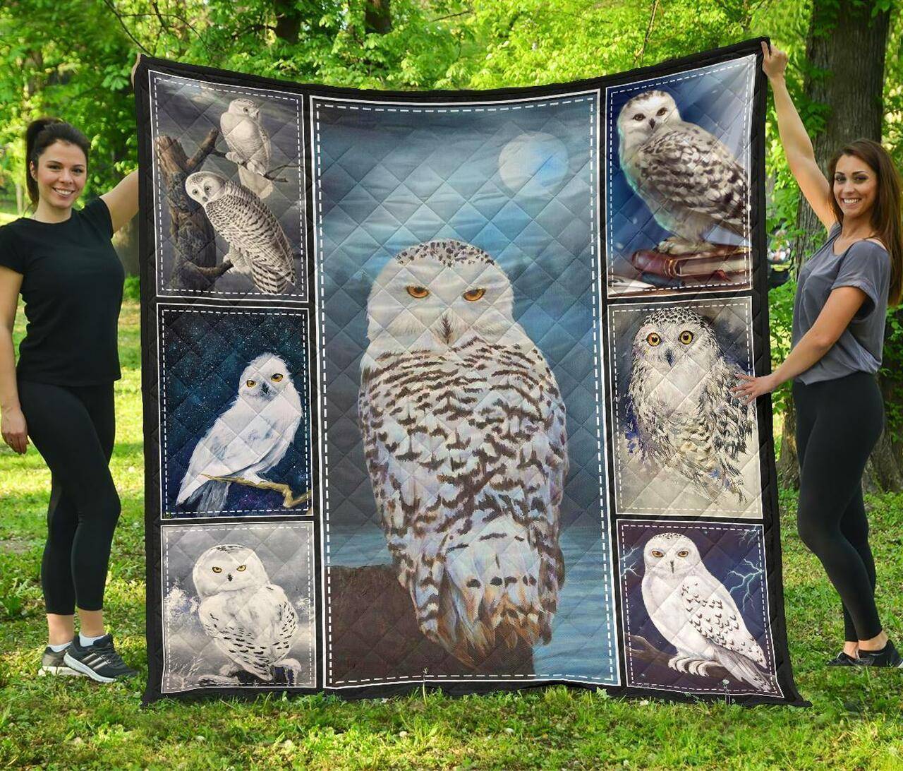 Owl Xmas Gift For Owl Lover Quilt and Home Decor