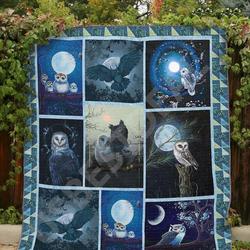 Owls And Moon Clt140640 Quilt Blanket and Home Decor