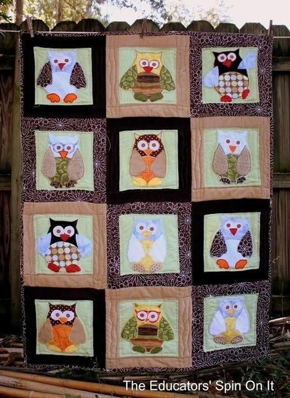 Owls Cla1010432Q Quilt Blanket and Home Decor