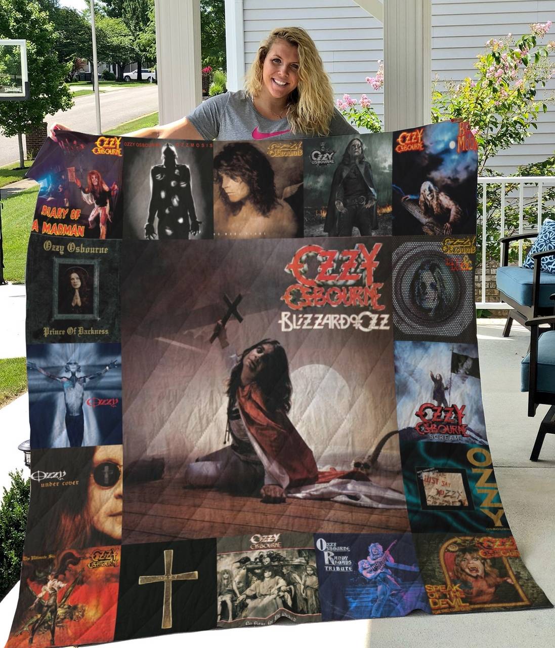 Ozzy Osbourne Quilt Blanket and Home Decor