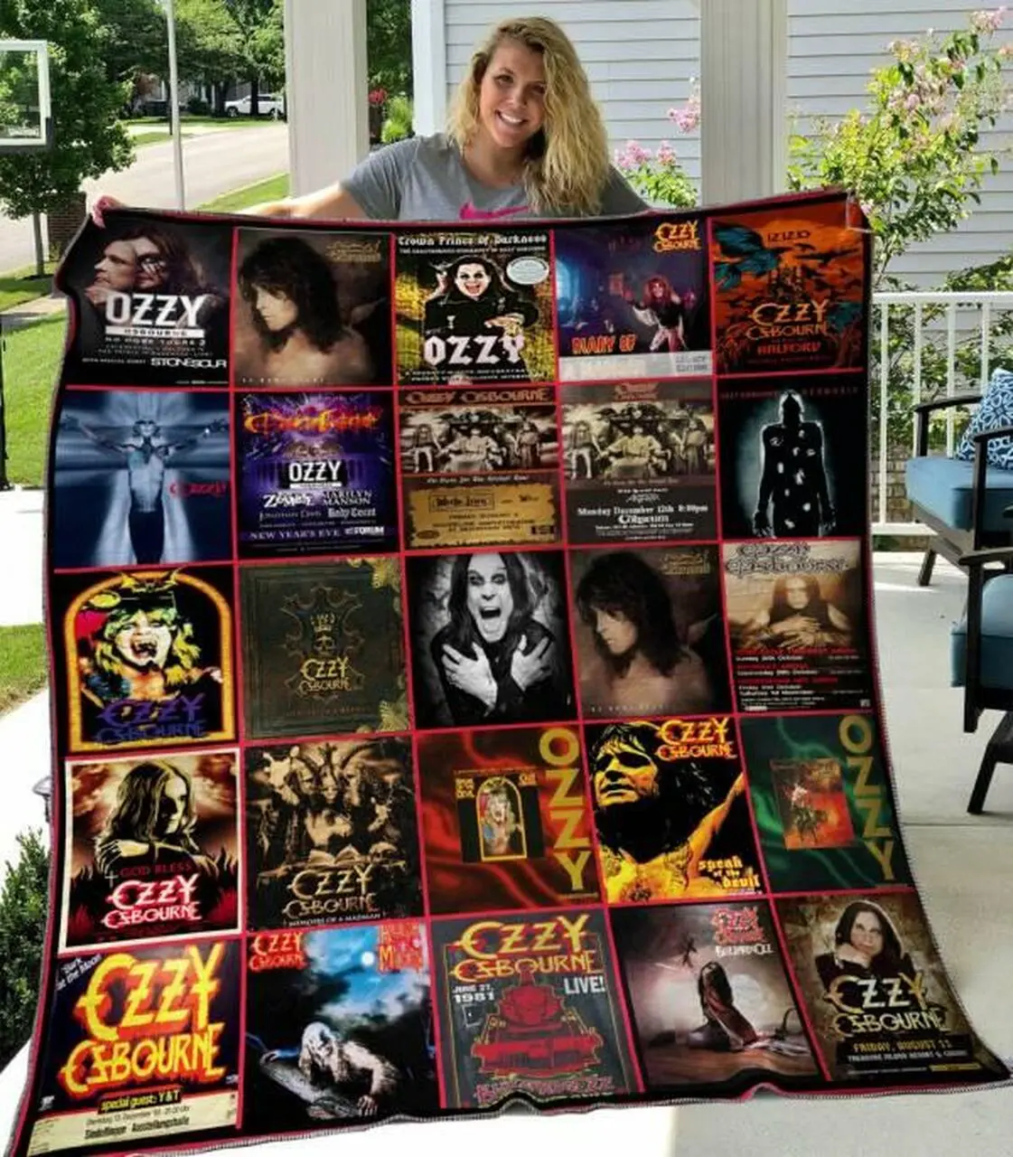 Ozzy Osbourne Quilt Blanket Hvt060615 Quilt and Home Decor
