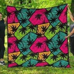 Palm Tree Beach Cl12100500Mdq Quilt Blanket and Home Decor