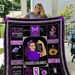 Pancreatic Cancer Awareness Quilt Blanket Dhc1501392Vt and Home Decor