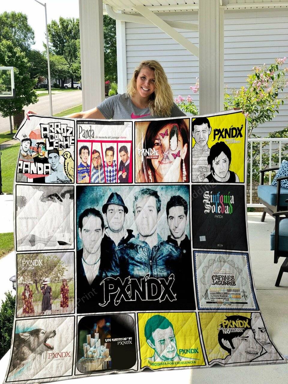 Panda Band Quilt Blanket and Home Decor