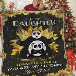 Panda You Are My Sunshine Quilt Blanket Great Customized Blanket Gifts For Birthday Christmas Thanksgiving and Home Decor