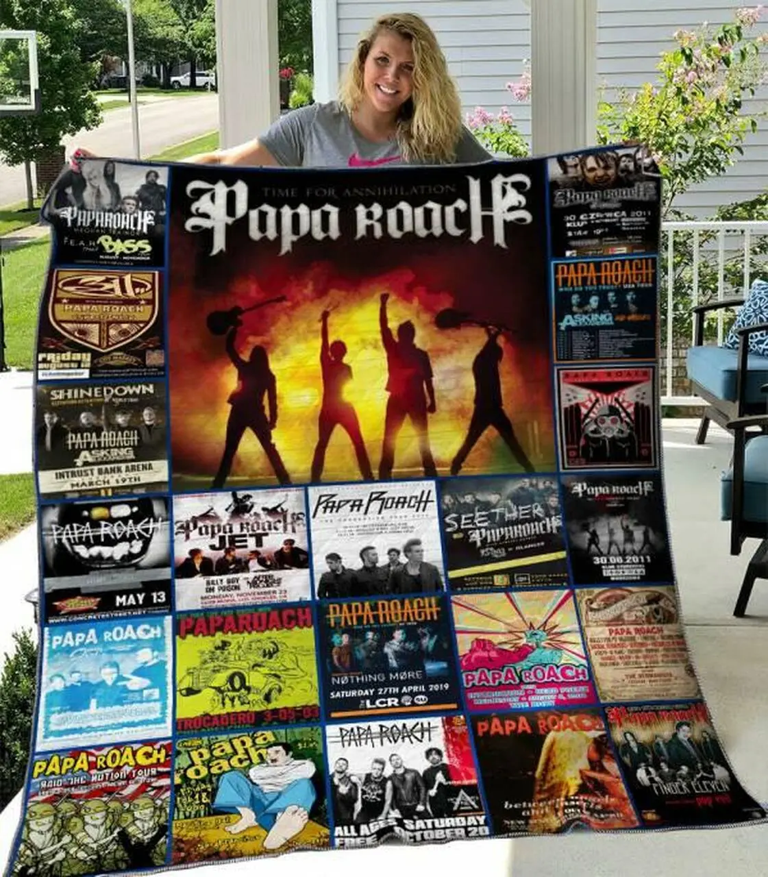 Papa Roach Quilt Blanket Hvt200621 Quilt and Home Decor