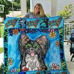 Papillon Dog Quilt Blanket Lukl8S Dhc0301811Dd and Home Decor