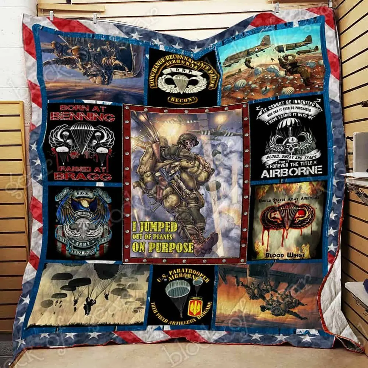 Paratrooper Ah Quilt Derqzo and Home Decor