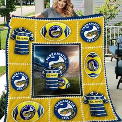 Parramatta Eels Quilt Blanket Beeqt5070  Quilt and Home Decor