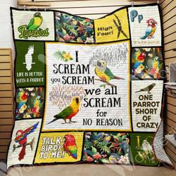 Parrot Quilt Blanket Dhc0602612Td and Home Decor