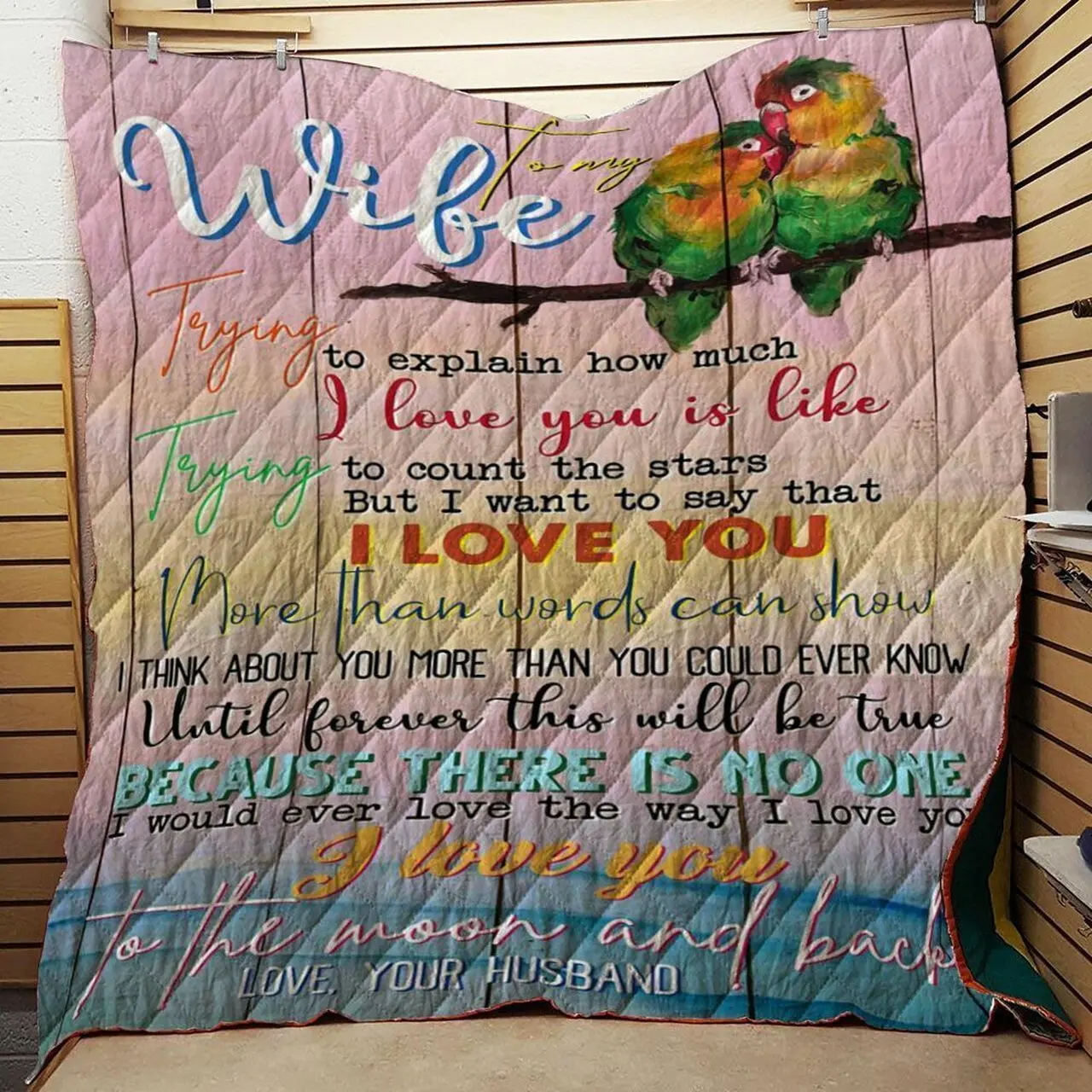 Parrot To My Wife Quilt Tdhmi and Home Decor