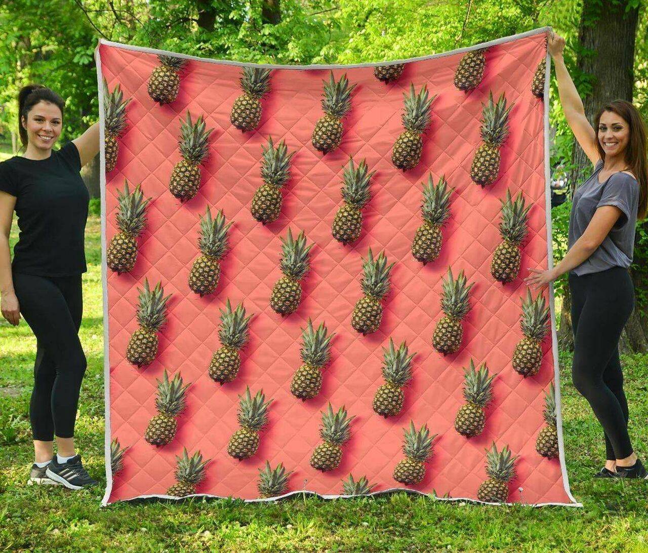 Pastel Pink Pineapple Hur Quilt Bevrvo and Home Decor