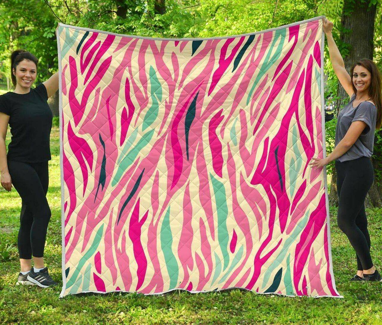Pastel Zebra Cl17100436Mdq Quilt Blanket and Home Decor