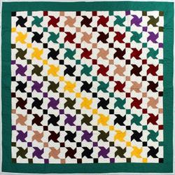Patchwork Rainbow Pinwheel Quilt Tdhbo and Home Decor