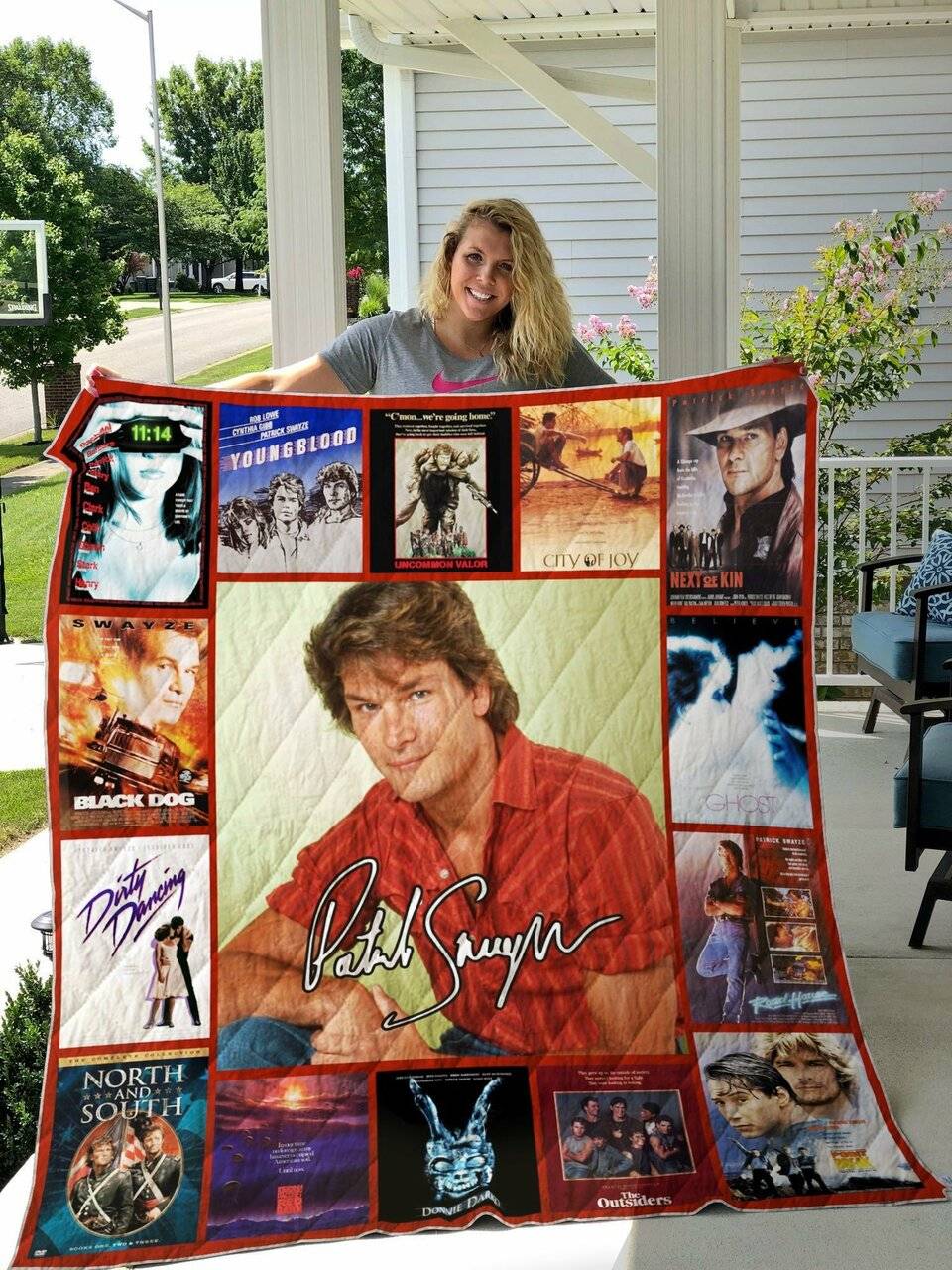 Patrick Swayze Quilt Blanket 01 and Home Decor