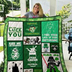 Patricks Day And Star Wars Quilt Blanket 02342 and Home Decor