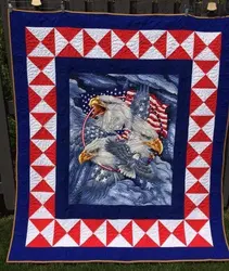 Patriotic Eagle Clm0910140 Quilt Blanket and Home Decor