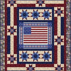 Patriotic Star Cla2210353Q Quilt Blanket and Home Decor