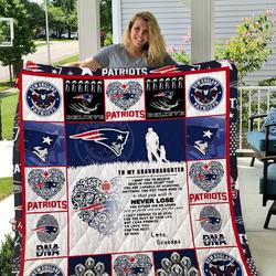 Patriots - To My Granddaughter - Love Grandpa Quilt and Home Decor