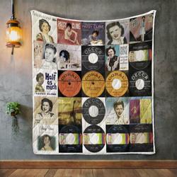 Patsy Cline Album Covers Quilt Blanket and Home Decor