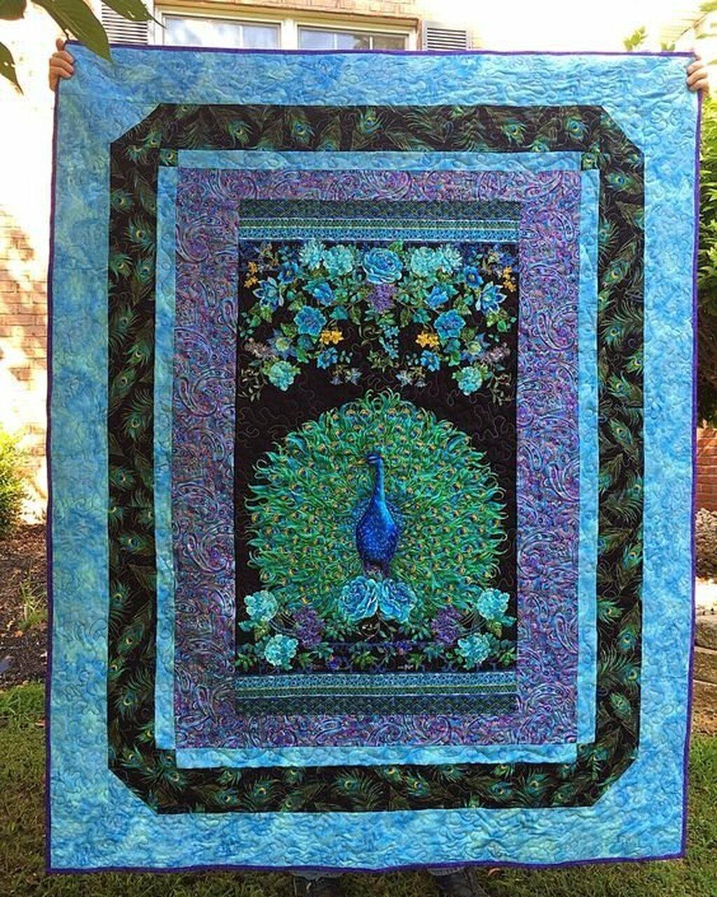 Peacock Cla180609 Quilt Blanket and Home Decor