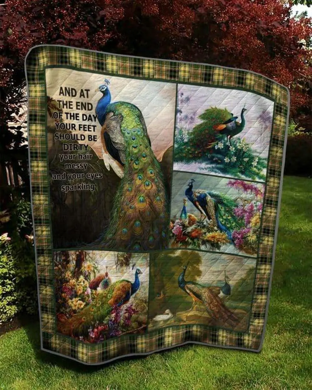 Peacock H204005 Quilt Blanket Quilt and Home Decor