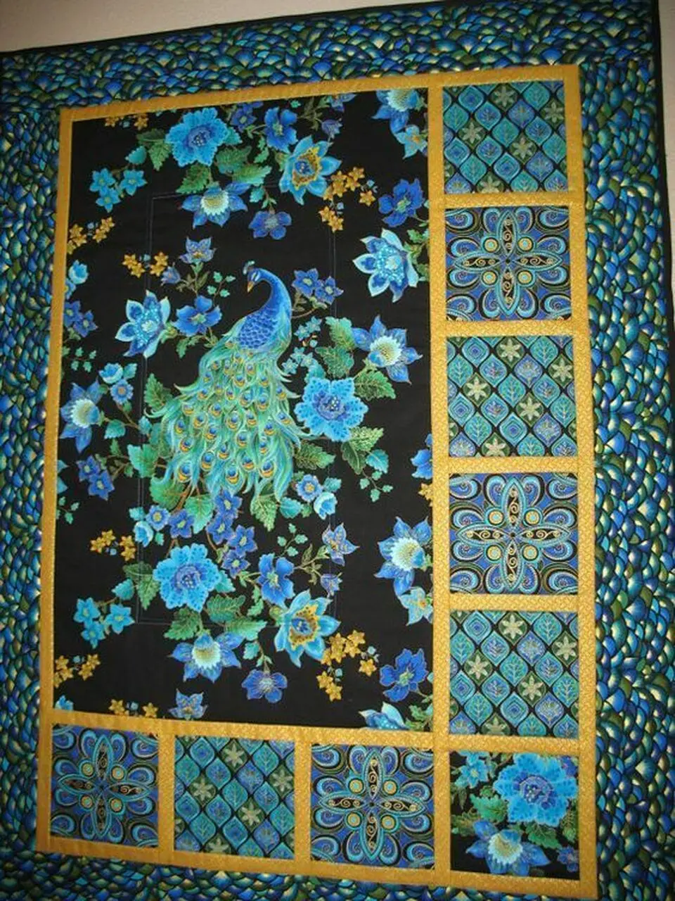Peacock Hur Quilt uo and Home Decor