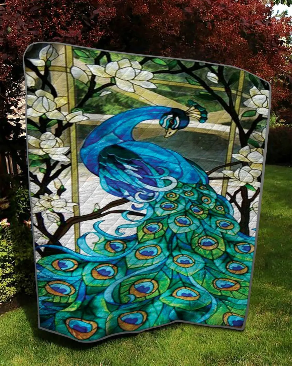 Peacock Ml Quilt Tdhsg and Home Decor