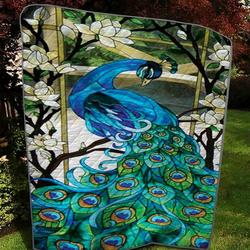 Peacock Ml Quilt Tdhsg and Home Decor