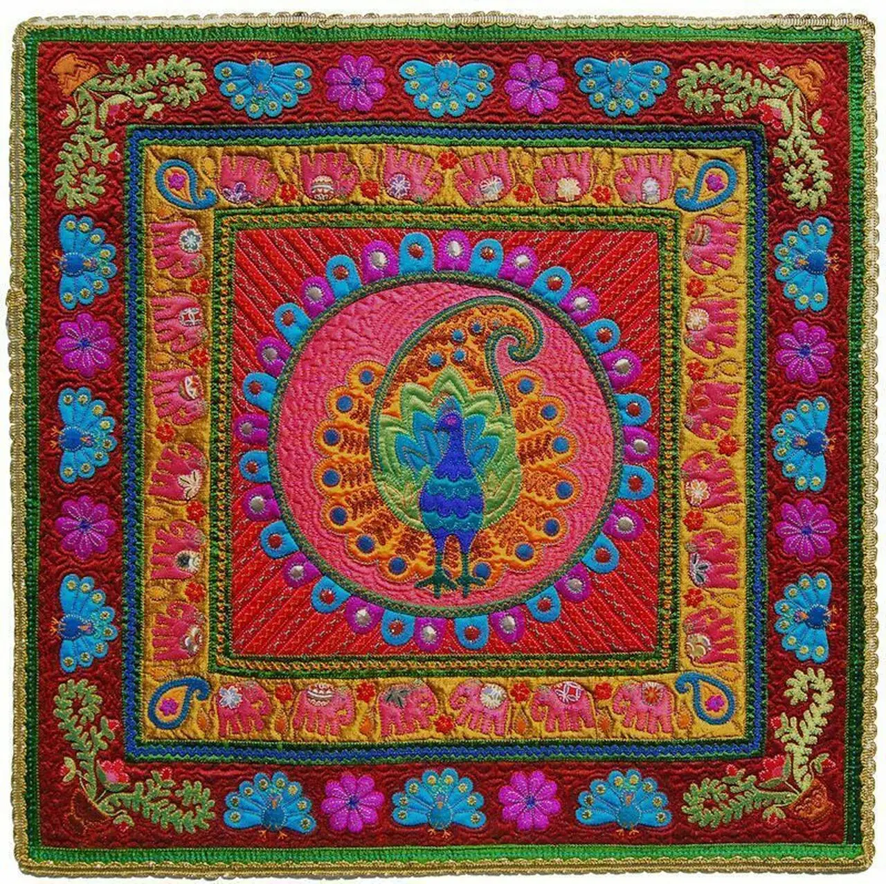 Peacock Quilt Tdhut and Home Decor
