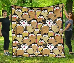 Penguin Waffle Cl12100512Mdq Quilt Blanket and Home Decor